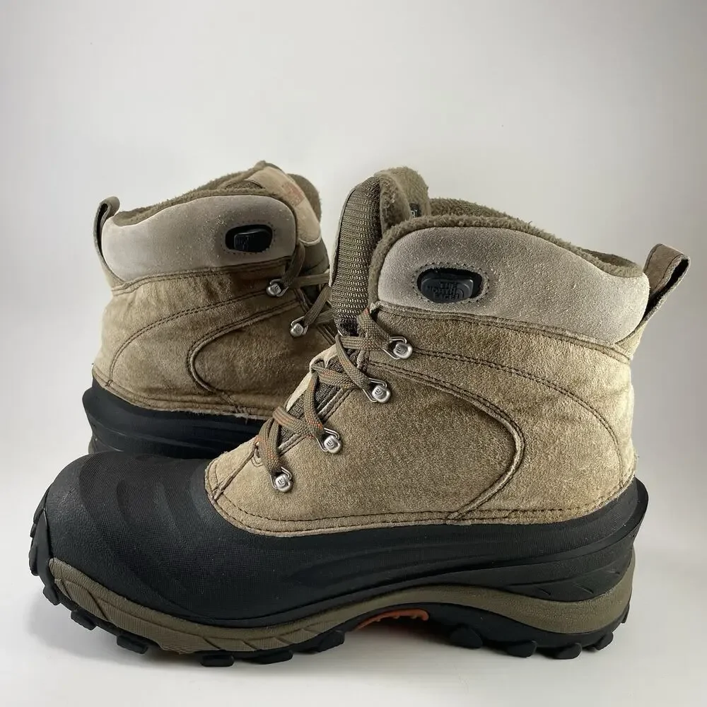 The North Face Chilkat II Boots Mens Size 12 Tan Black Waterproof Snow Winter